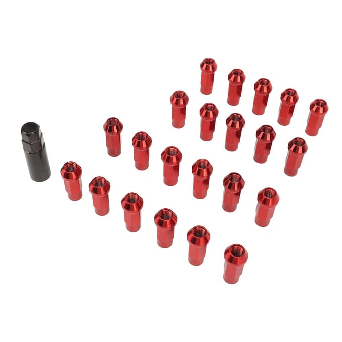 22 STUKS Conische Wielmoeren met Dop Sleutel Legeringsstaal Universeel Gesmeed Borgmoer Vervanging voor M12x1.5