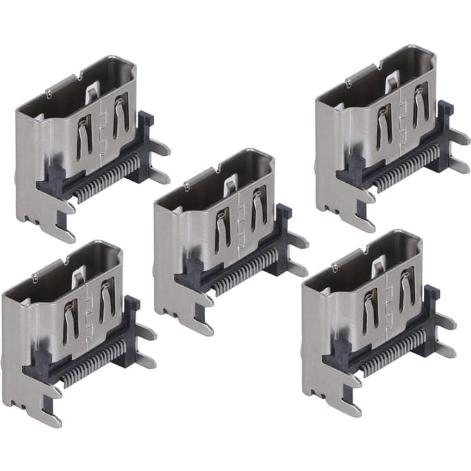5 Pièces Connecteur d'Interface de Port Prise HDMI de Console de Jeu Remplacement pour PS4 SLIMPRO gray