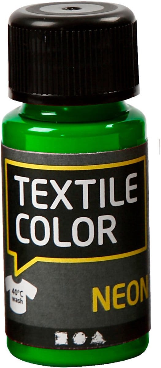 Textielkleur, neon groen, 50 ml/ 1 fles