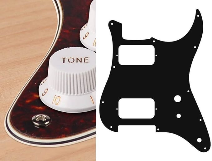 Boston ST-431-TI pickguard, Stallion, HH, 2 pot holes, toggle switch, 4 ply, tortoise intense