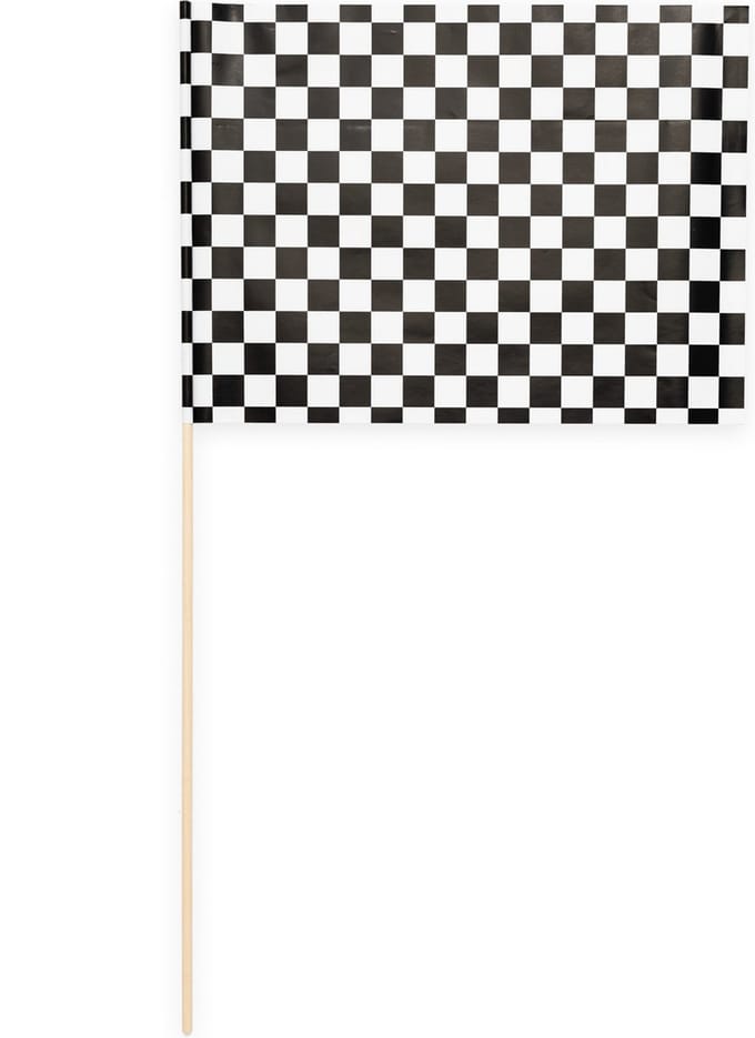 20 Papieren zwaai vlaggen 20 x 30 centimter Race / Formule 1