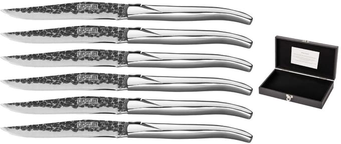 Blackwell Steakmessen Laguiole - Raw Black Lemmet - RVS - 6 Stuks