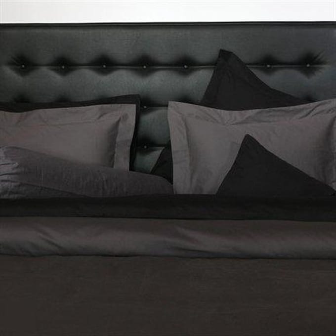 Refined Basic Twill hoeslaken - Antracite - 2-persoons (140x200 cm)