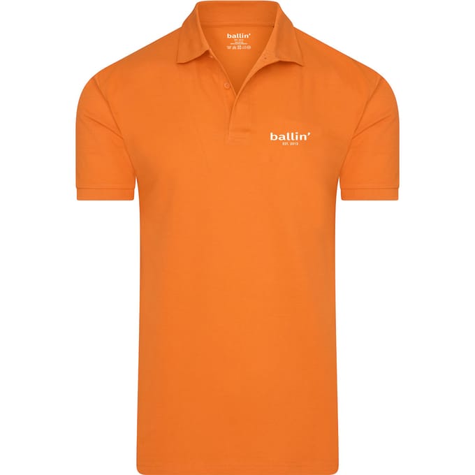 Ballin Est. 2013 - Heren Polo SS Basic Polo - Oranje EK 2021 - Maat M