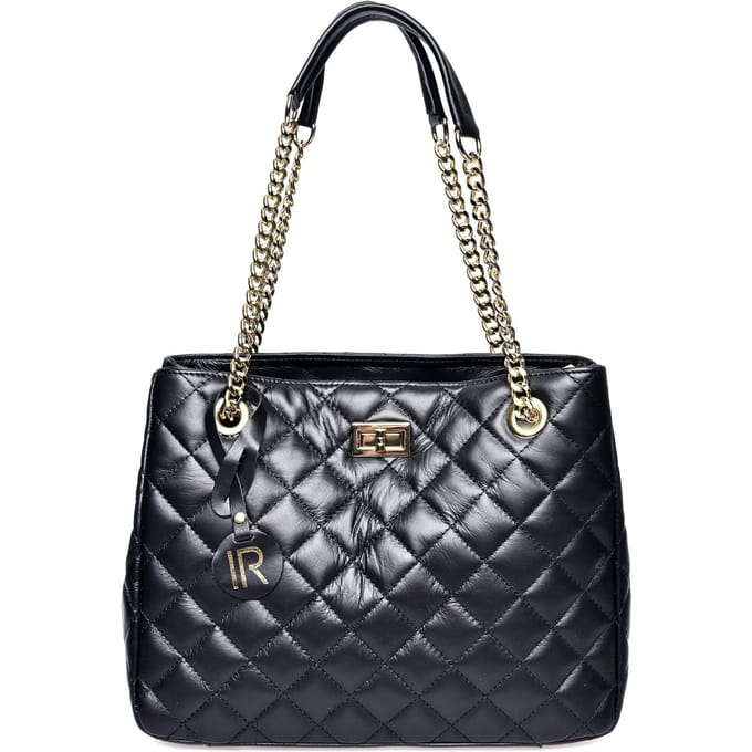 Isabella Rhea Zwart Rundleer Tas