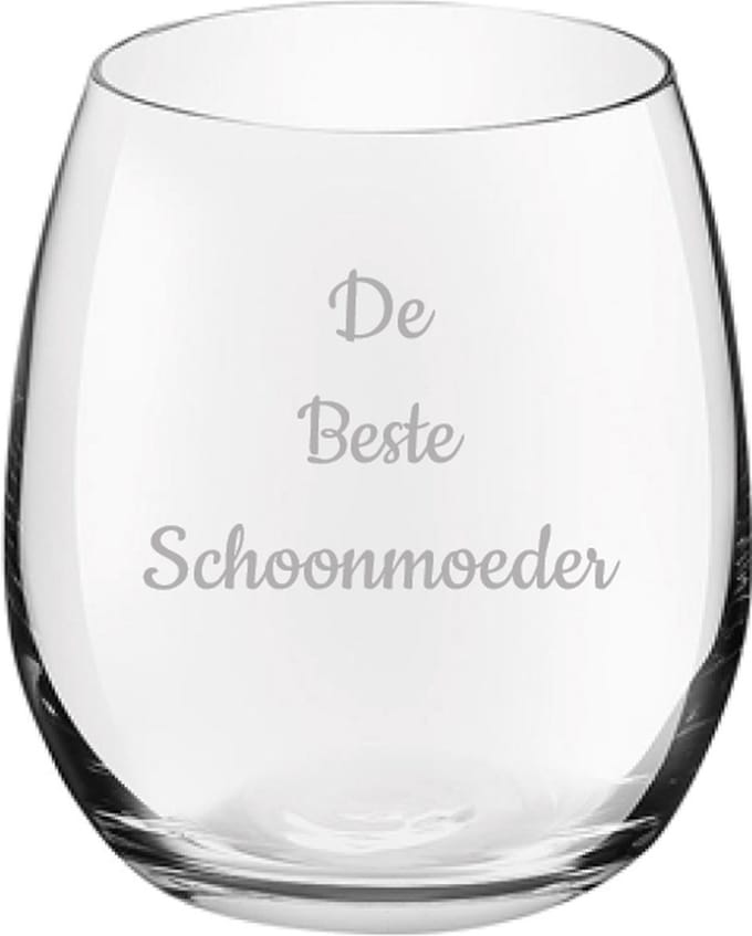Gegraveerde Drinkglas 39cl De Beste Schoonmoeder
