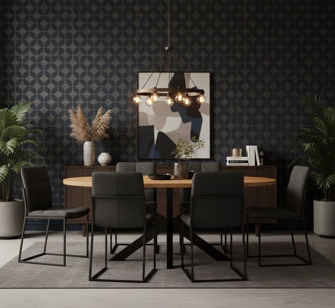 Ovale Melamine Eettafel met Metalen - 190x100 cm - Novihome