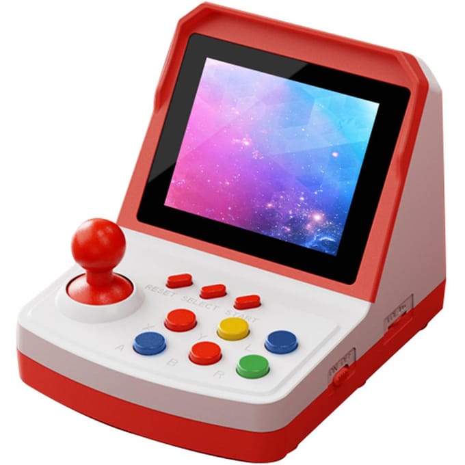 POWKIDDY A6 Plus Retro Handheld Game Console met 1000+ Klassieke Spellen Draagbare Speler met 3D rood/wit