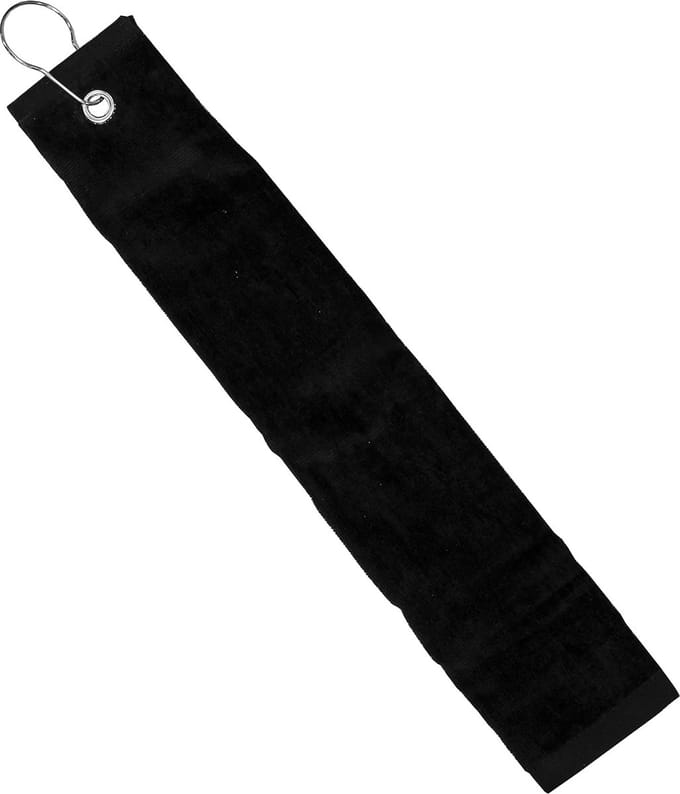 Golfhanddoek Drievoudig Gevouwen - Zwart