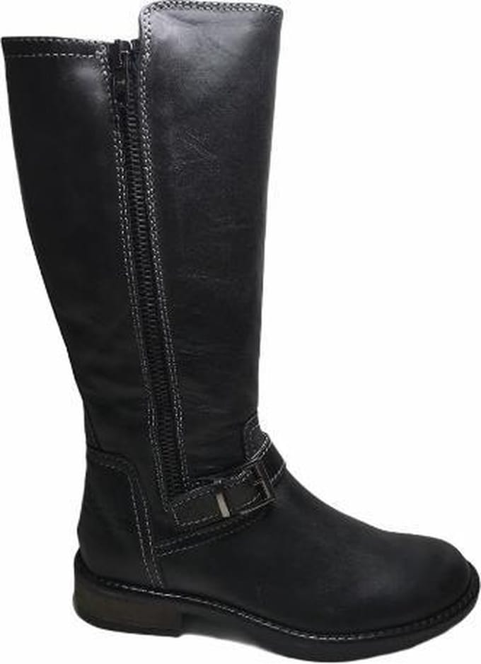 Kickers sierrits lange lederen laarzen Wisal zwart mt 30