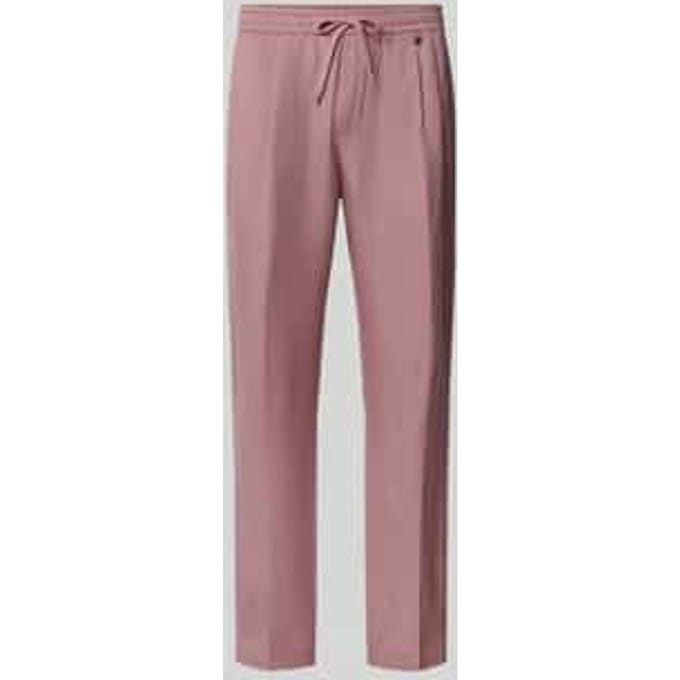 regular fit broek van mix van linnen en viscose model 'NEIL'