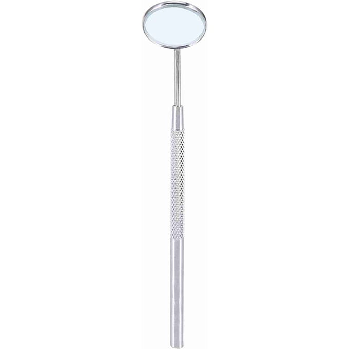 Roestvrijstalen mondspiegel voor het controleren van wimperverlenging en het aanbrengen van wimpers. white