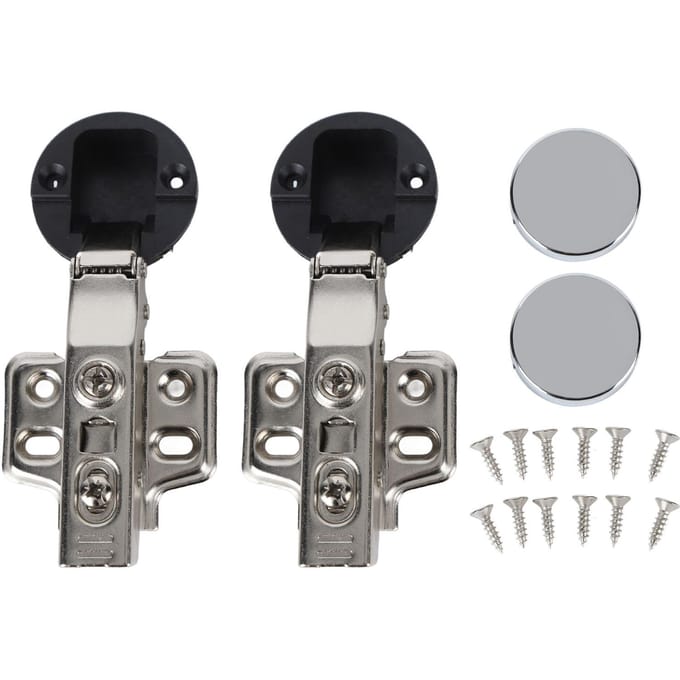2Set RVS 201 Kast Glazen Deur Scharnier 35 Kom Glazen Deur Demping Buffer Scharnier Recht