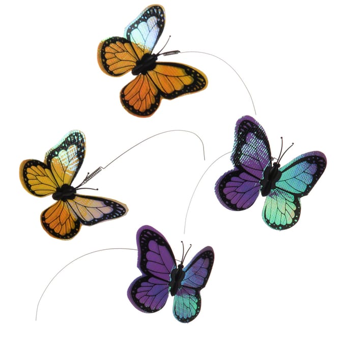 Kattenspeelgoed Funny Butterfly 4 reserve vlinders (4 stuks = 1 set)
