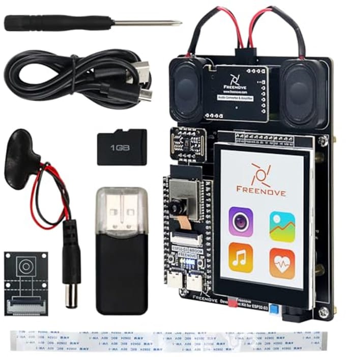 Ontwikkelingskit voor ESP32-S3 met Camera, Microcontroller, Touchscreen en Sensoren