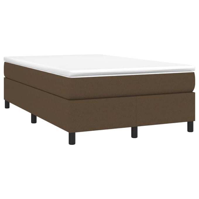 vidaXL - Boxspring - bed - 120x200 - cm - stof - donkerbruin