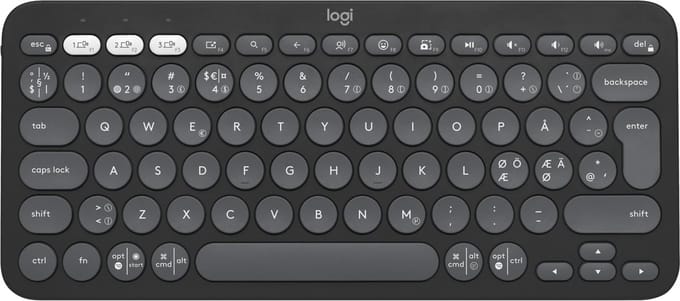 Logitech Pebble Keys 2 K380s Wireless Keyboard - Tonal Graphite - Toetsenbord - Universal - Zwart