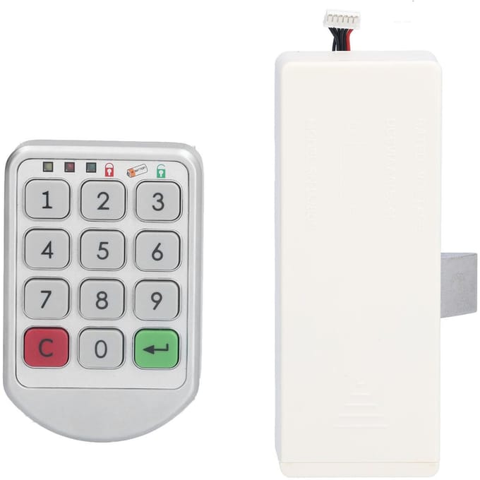 Serrure à mot de passe intelligente Serrure électronique à code multifonctionnelle pour cabines de sauna, classeurs, bureaux white