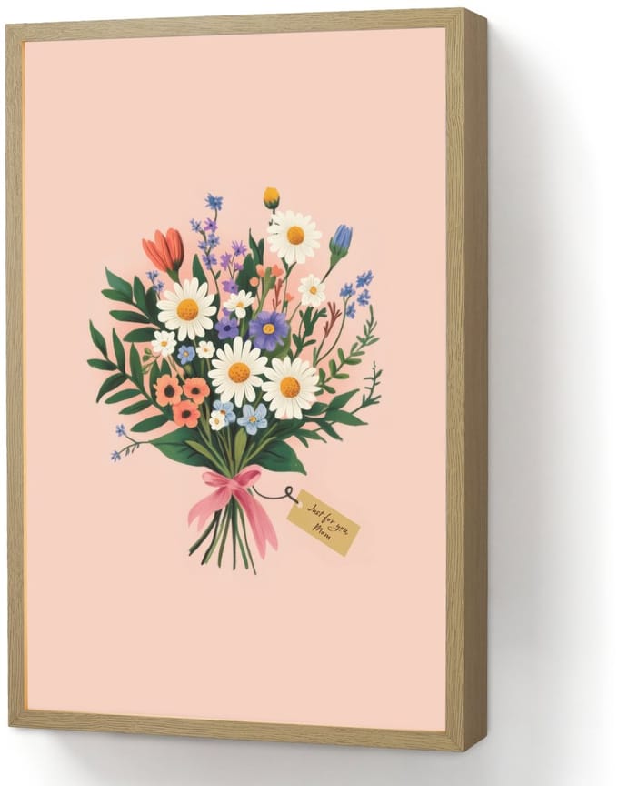 Margrieten - Boeket - Strikje - Roze