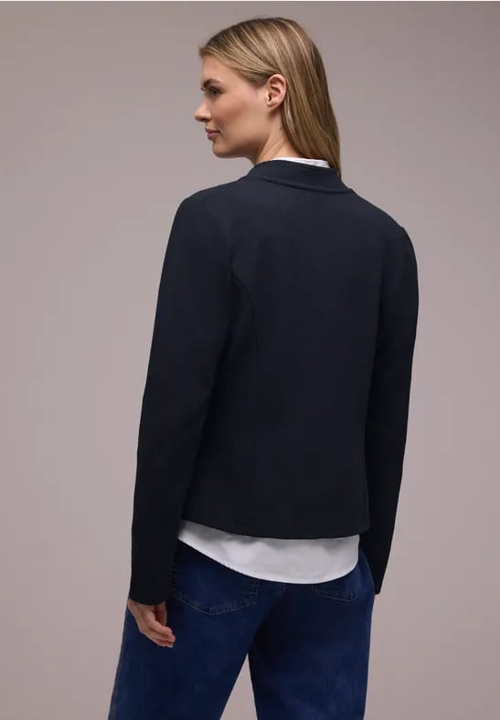 Jersey blazer met textuur