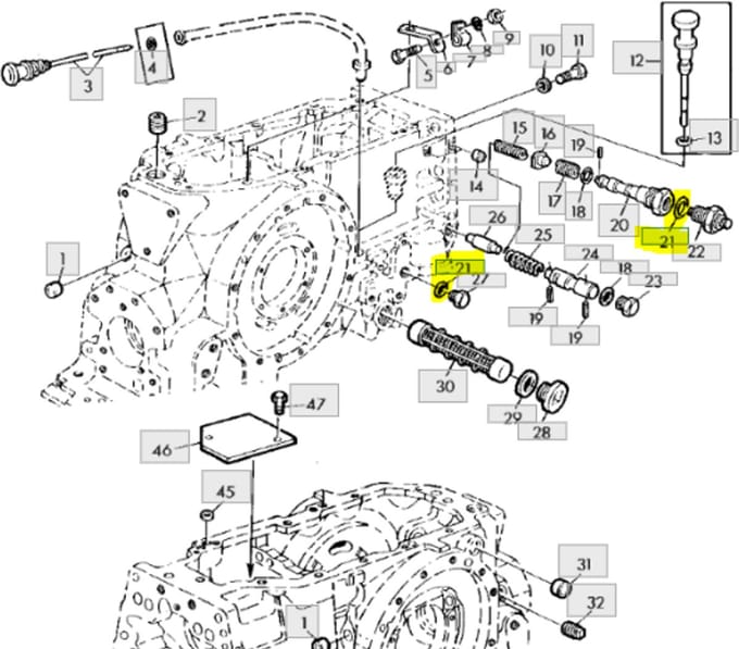 John Deere - O-Ring Behuizing Versnellingsbak - R26375 - Modellen 1530, 2030, 1830