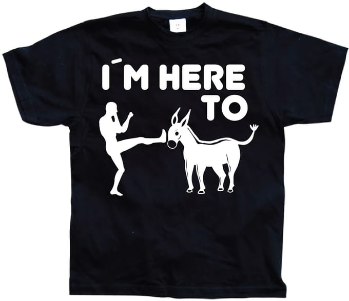 Hybris I'm Here To Kick Ass T-shirt SH-1-15157-LFH2-5