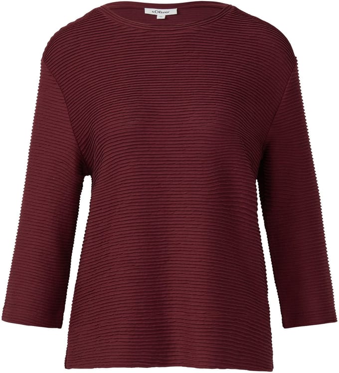 Sweatshirt Relaxed Fit met gestructureerd motief en 3/4 mouwen dames s.Oliver