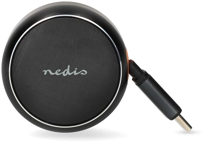 Nedis Autolader - 30 W - 2.4 / 3.0 A - Outputs: 1 - USB-C intrekbare kabel - 0.70 m - Automatische Voltage Selectie