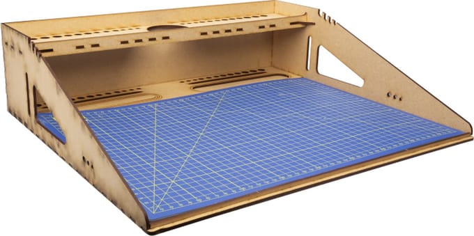 Model Craft Snijmat - WTA3CM Hobby- Modelbouw Werkstation MDF - A3 Formaat met Houder