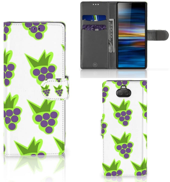 Book Case voor Sony Xperia 10 Book Cover Druiven