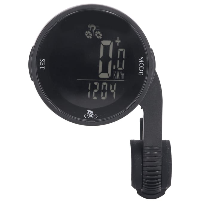 Fietscomputer Snelheid Stap Frequentie Sensor LED Achtergrondverlichting Groot Scherm Draadloze Fietssnelheidsmeter black