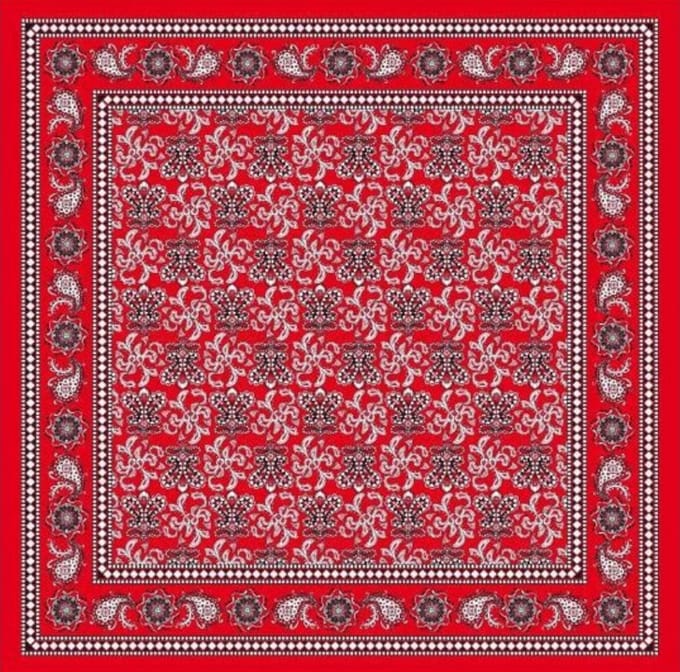 Boeren zakdoek met waaier motief 63X63cm