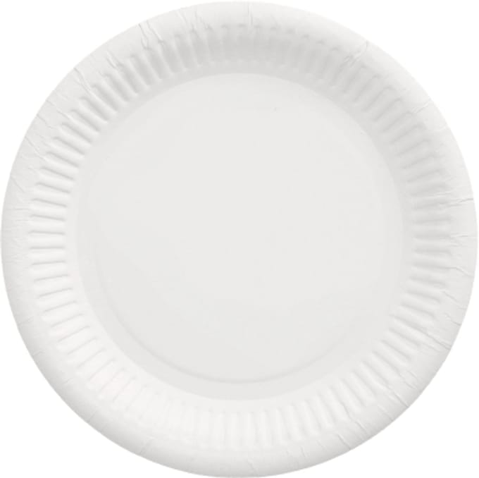 100 Borden, karton pure rond Ø 20 cm wit