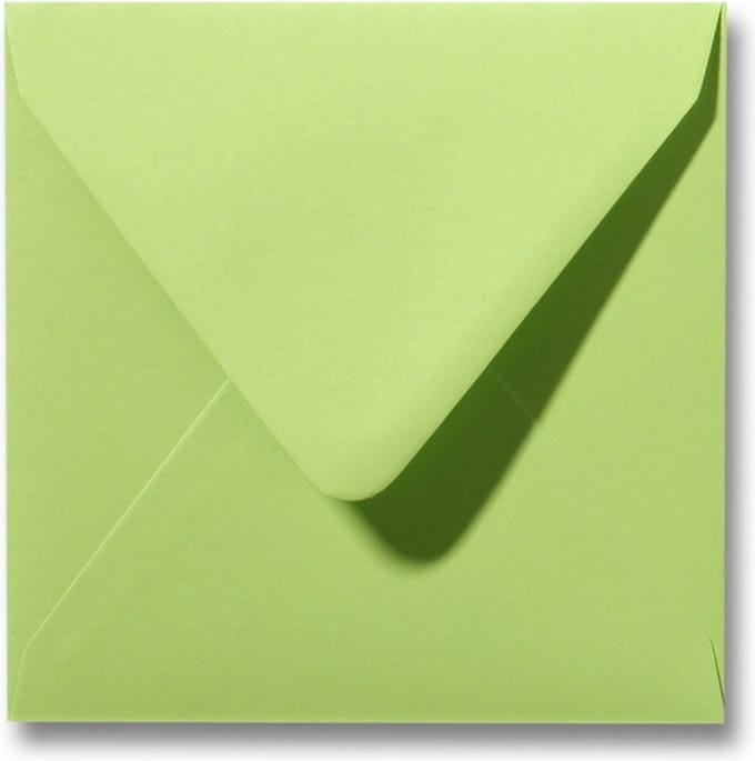 Envelop 16 x 16 Lindegroen, 25 stuks