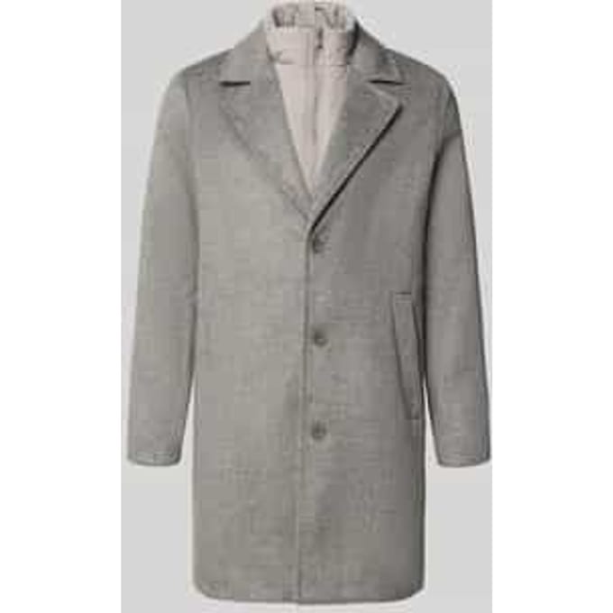 Loose fit lange jas met wol Model 'BLASTANFORD'