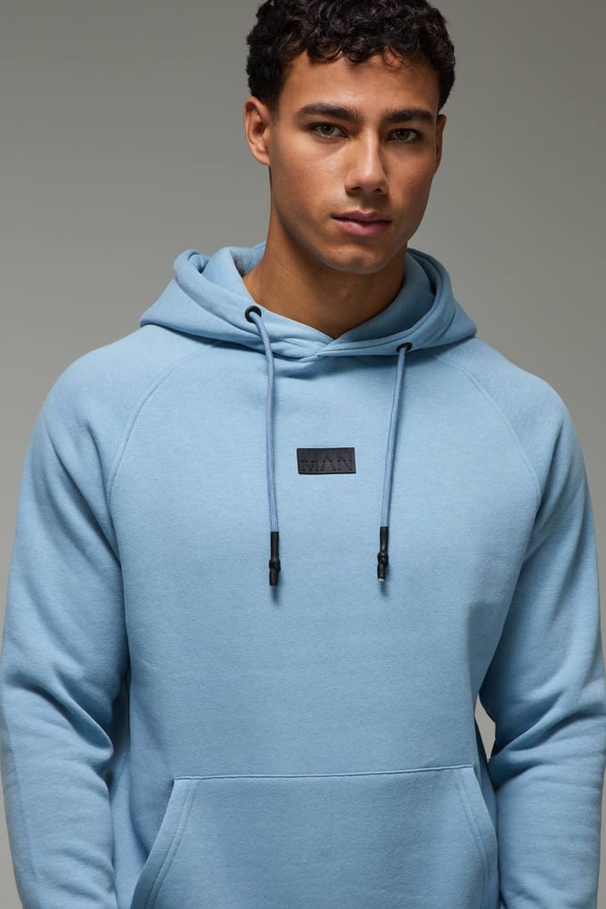 Regular Fit Man Active Hoodie & Short Tracksuit | Blue | Size Medium