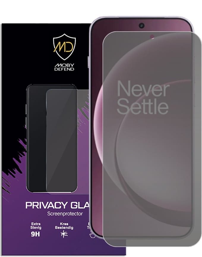 MobyDefend Screenprotector - Geschikt voor OnePlus 15 - HD Privacy Glass Screensaver