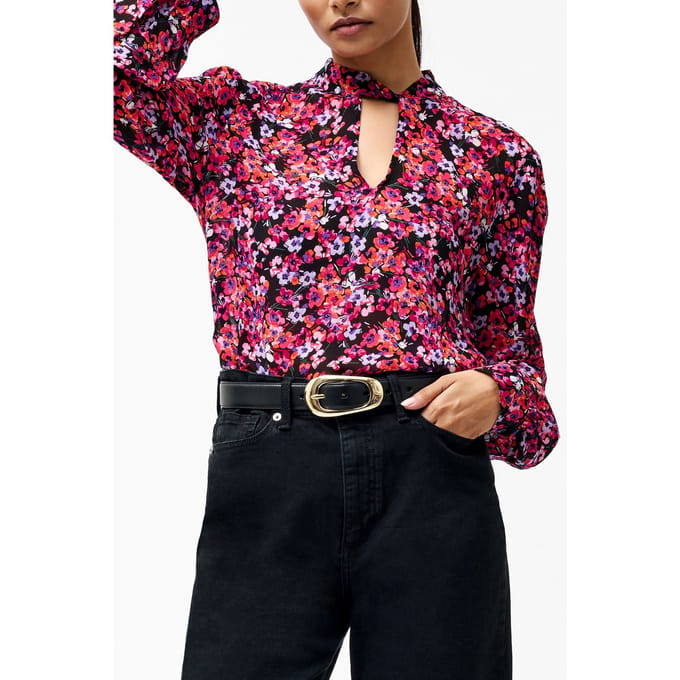French Connection Jennifer Ls Blouse Black Multi Taglia: M | Maglie a manica lunga Outlet | Donna | Nero