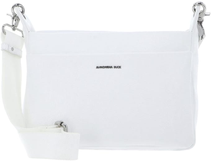MANDARINA DUCK Leren schoudertas Mellow Leather Crossover Bag Blanc wit