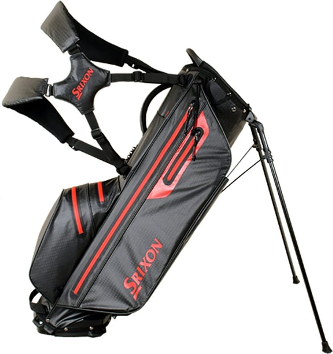 Srixon Weatherproof Standbag - Waterdichte Golftas - Stand bag - Zwart Rood