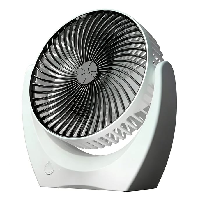 Bureauventilator – Compact en stil – Verstelbare hoek – 3 windsnelheden – Handventilator – Koelend – Zwart