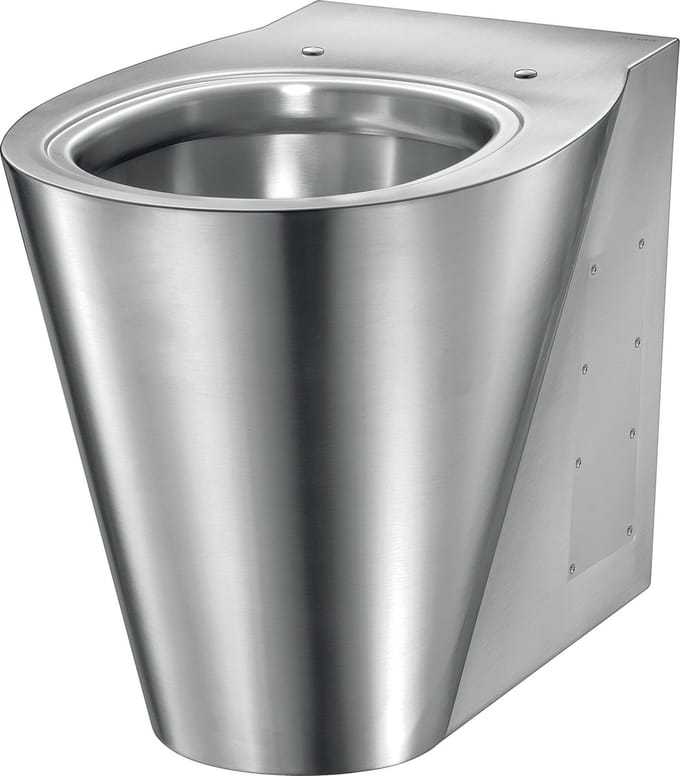 WC BCN P staand toevoer horizont RVS 304 mat