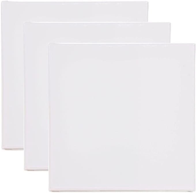 Benson Schildersdoek - 3x - 20 x 20 cm - blanco canvas - katoen - 280 grams