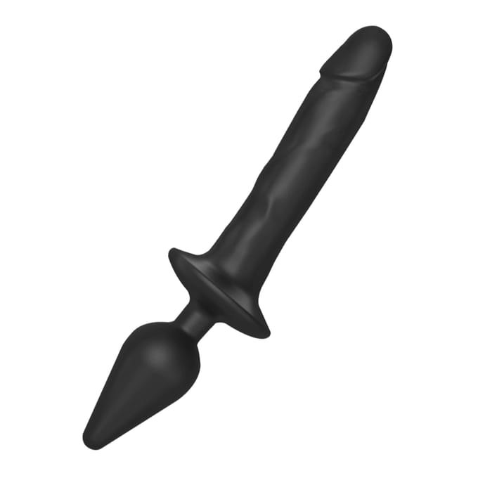 Strap-On-Me - Switch Plug-In - Dildo & Buttplug - Zwart - Maat 2XL