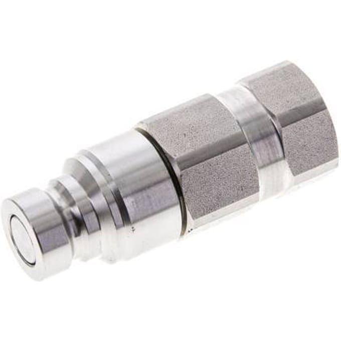 RVS DN 6 Vlakdichtende Koppeling Insteeknippel G 1/4 inch Binnendraad ISO 16028 D 16.2mm