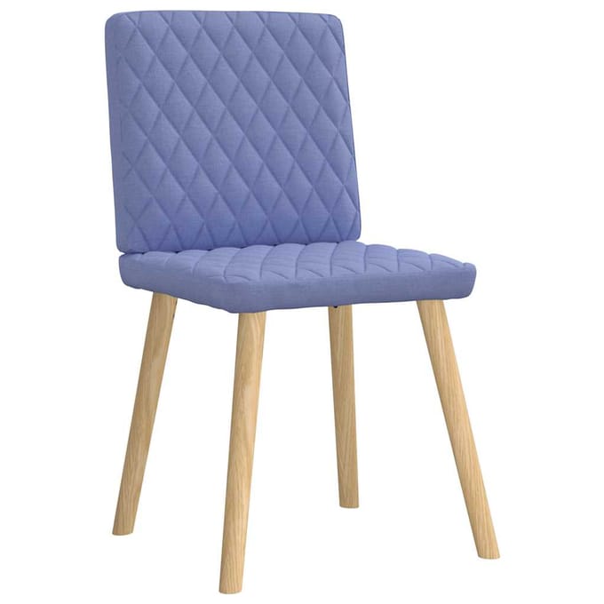 vidaXL Eetkamerstoelen 4 st stof jeansblauw