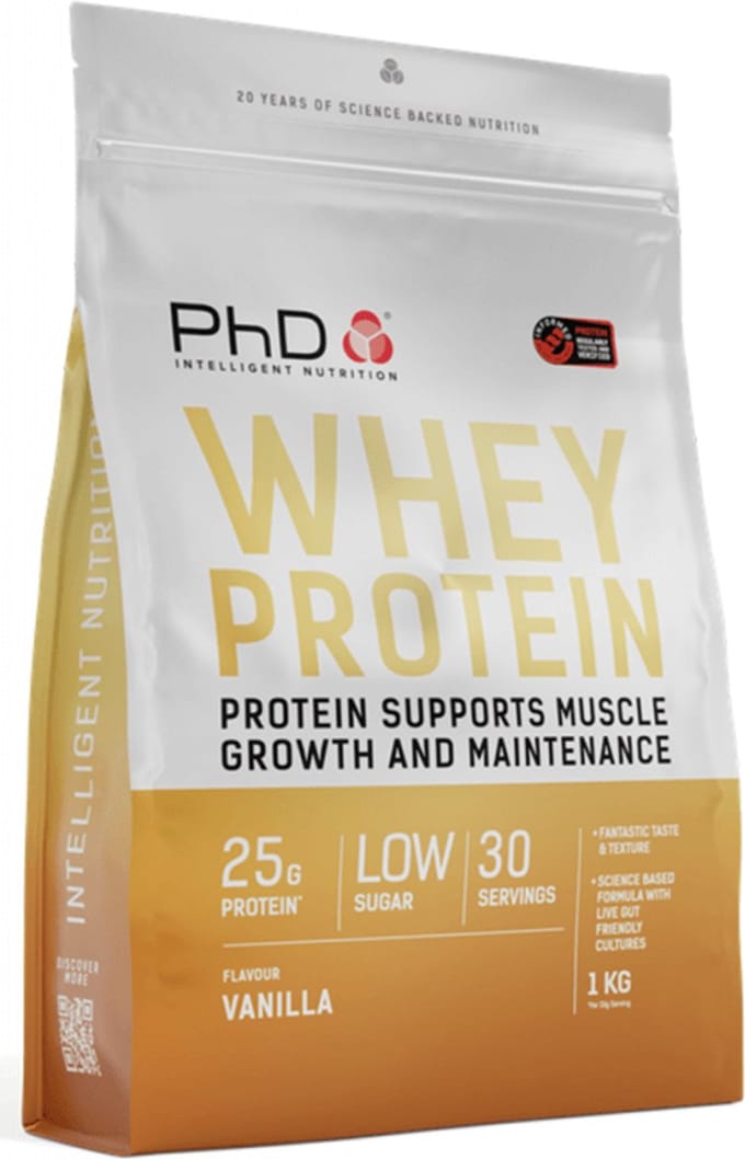 PhD Whey Protein (1000g) Vanilla - Eiwitten - Wei-eiwit concentraat
