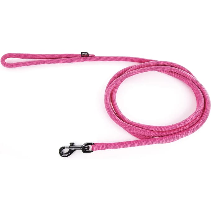 Hondenriem nylon rond roze