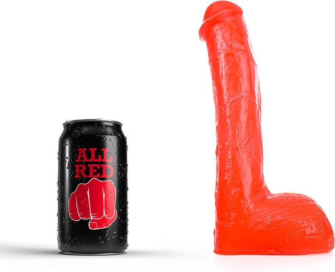 All Red Dildo 23 cm - rood