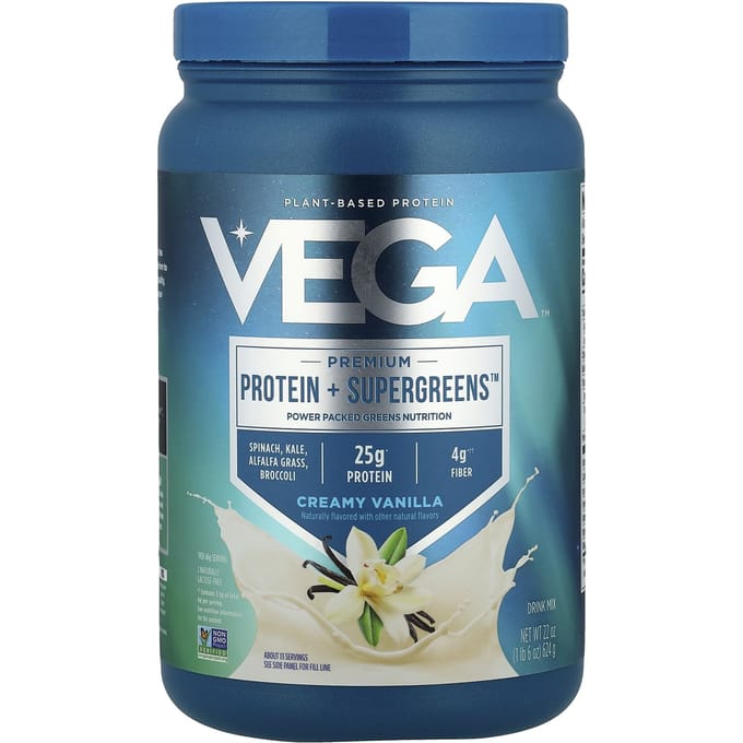 Premium Eiwit + Supergroenten™, Romige Vanille, 624G (1 pond 6 ons)